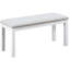 Ensemble de table de salle à manger en bois 6 pièces, table de salle à manger en bois avec 4 chaises rembourrées et banc pour 6 personnes, ensemble de table de salle à manger rectangulaire avec décoration en cristal pour la cuisine, la salle à manger, blanc-1829778811