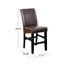 Ensemble de 2 tabourets de bar en similicuir avec garniture cloutée, siège et dossier rembourrés, pieds en bois massif, design classique pour îlot de cuisine, bar ou salle à manger, brun-578469224-578469227