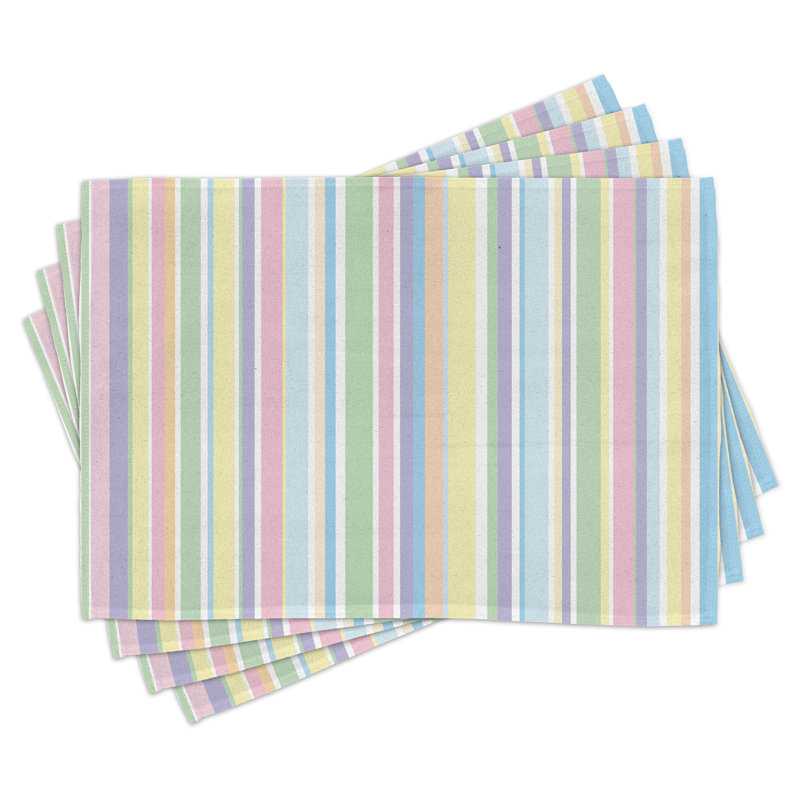 Ensemble de 8 napperons pastel East Urban Home