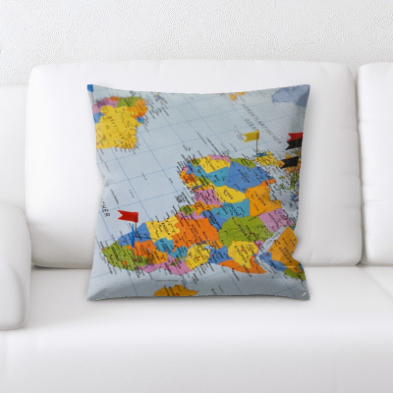 Microsuede Reversible Throw Pillow