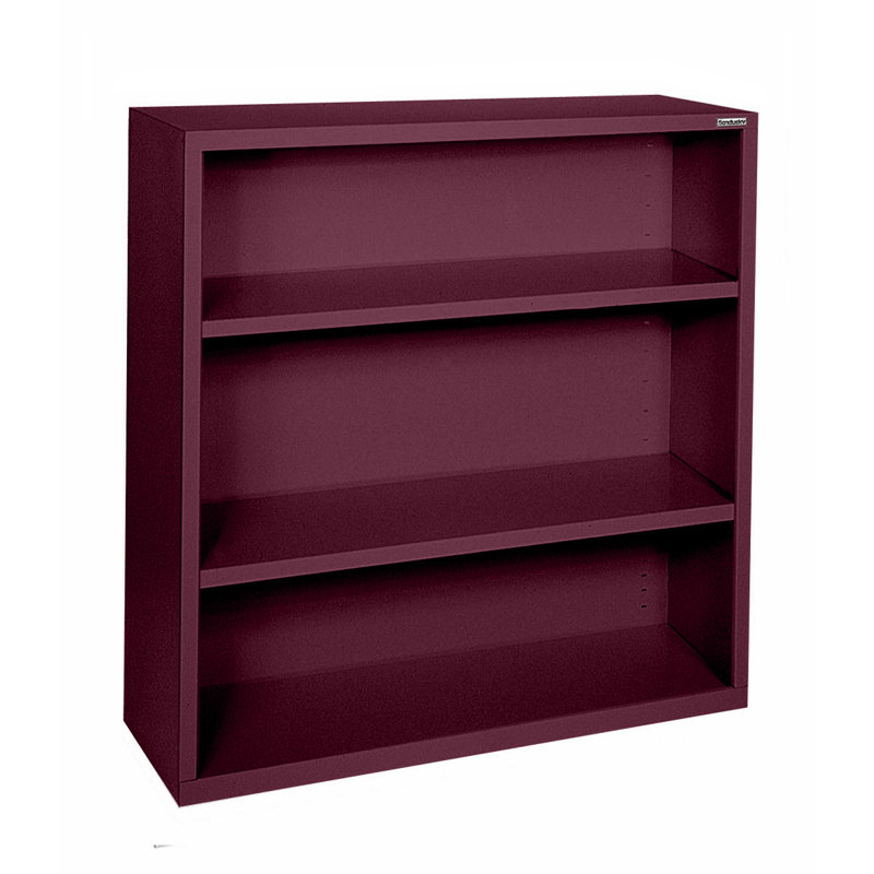 Bibliothèque standard Elite Steel, Bourgogne, H 42 po x l 34,5 po x P 12,625 po