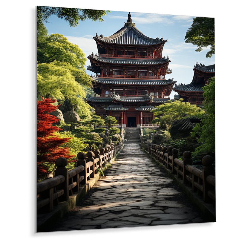 " Asian Art Serene Pagoda VI ", 20" H x 12" W x 1" D