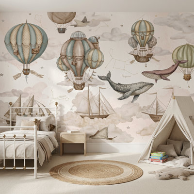 Papier peint montgolfière