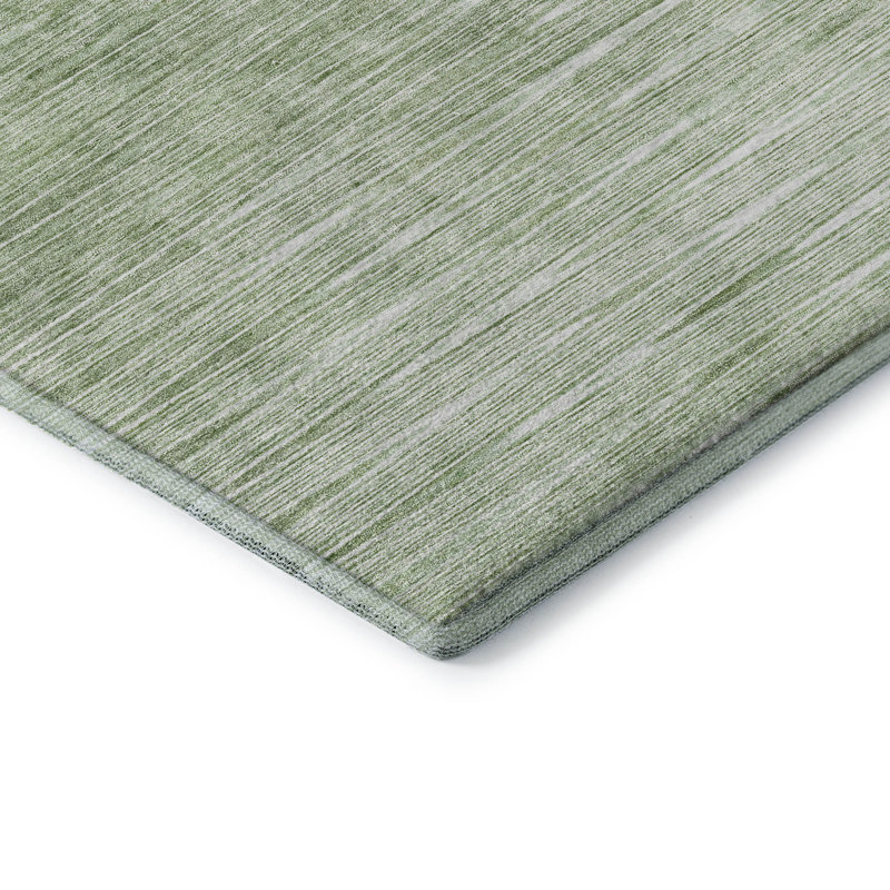 Premium Machine Washable Prisco Aloe Rug, Rectangle 9' x 12'