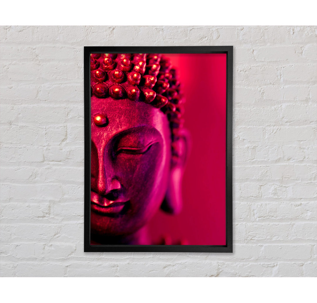 Buddha Face Pink - Einzelner Bilderrahmen Kunstdrucke auf Leinwand