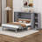 Full Size Murphy Bed with Shelves, Drawers and USB Ports-98754966