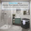 Bamboo Laundry Hamper 105l Dual Compartment Basket Removable Liner Foldable Storage Hamper With Lid-1386900552