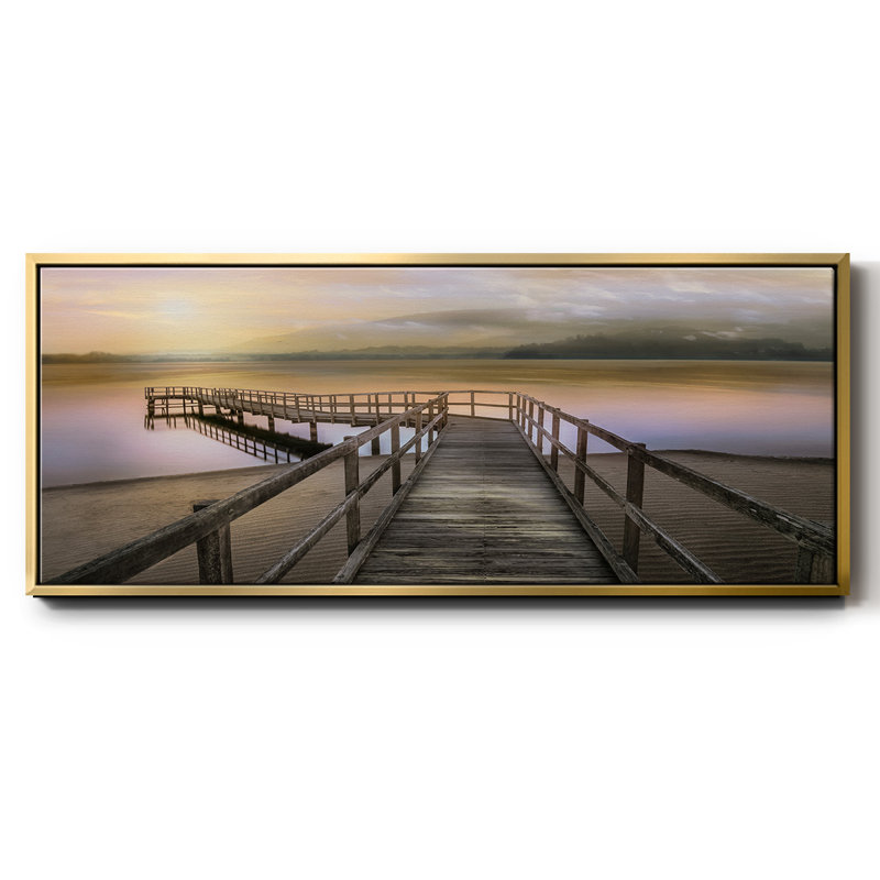 «Morning on the Lake», toile encadrée, H 20 po x l 50 po