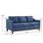 Classic Upholstered Sofa With Nailhead Trim And Wooden Legs-934205031