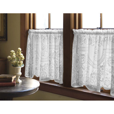 Billups Floral Scalloped Cafe Curtain