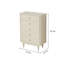Commode d'appoint simple en bois massif blanc