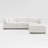 Abramson White L-Shaped Modular Reversible Cloud Sofa-1317561445