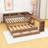Wooden Frame Daybed with Trundle and Desk and Drawers-2081846204-2081846206