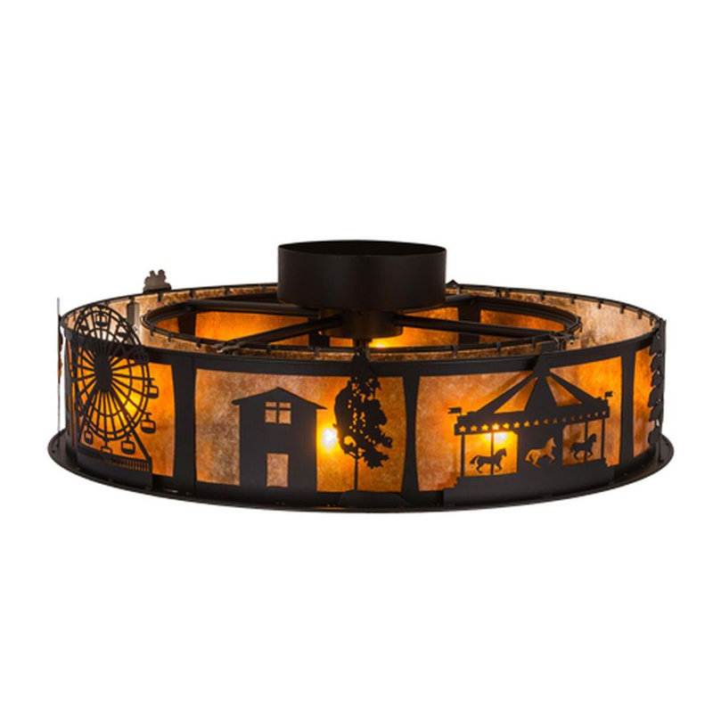 County Fair Flush Mount Ceiling Fan