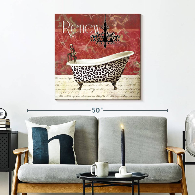 Cheetah Bath, 30" H x 30" W