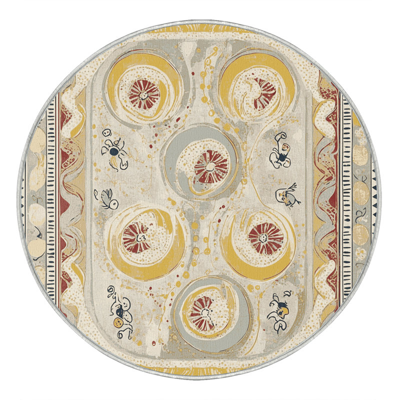 Retro Spark Rug, Round 8'