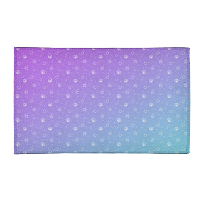 Tapis mauve/bleu coquillage