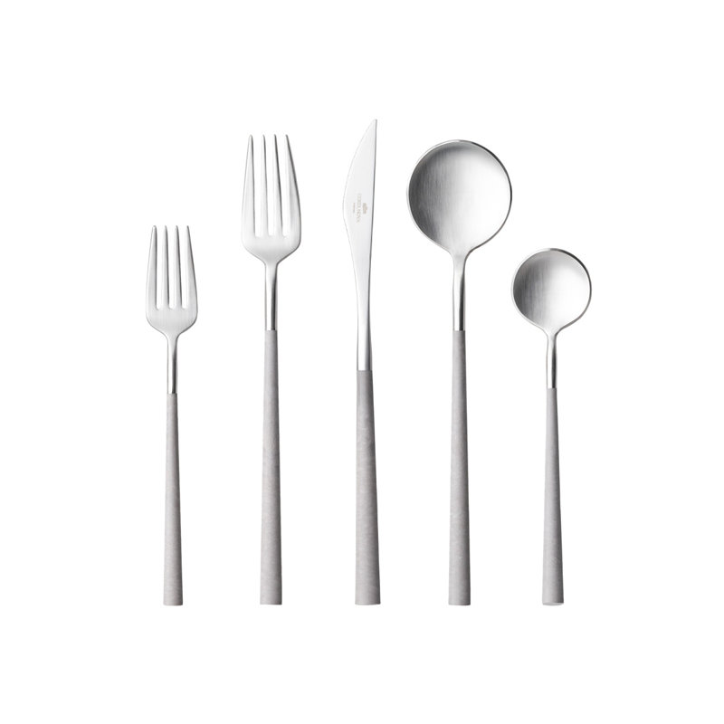 Mito Flatware 5 Pieces, Cloud Gray