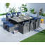 Ensemble de salle à manger rectangulaire pour 6 personnes 74,8 po-93842994-93842997