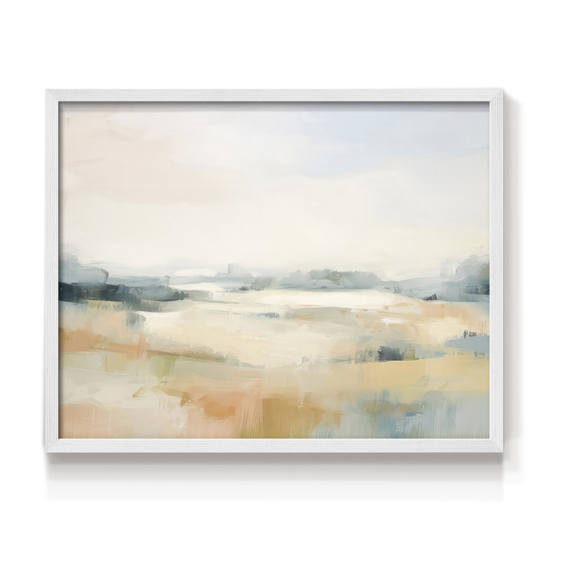 «Song of Abstract Nature I», reproduction encadrée, H 16 po x l 20 po, Blanc