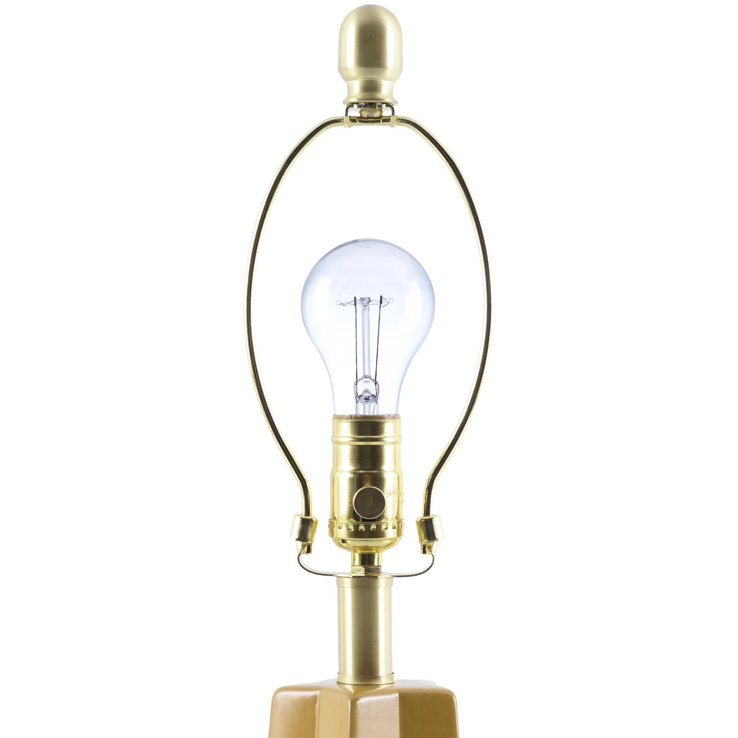 Magalie Ceramic Table Lamp, Yellow, White