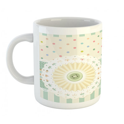 Grande tasse à café shabby flore