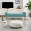 Banc rembourré capitonné bleu sarcelle Dusty-129159701