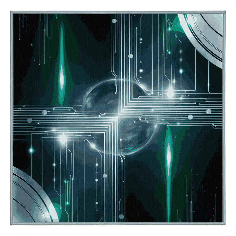 Hyperspace Rift Rug, Square 7'