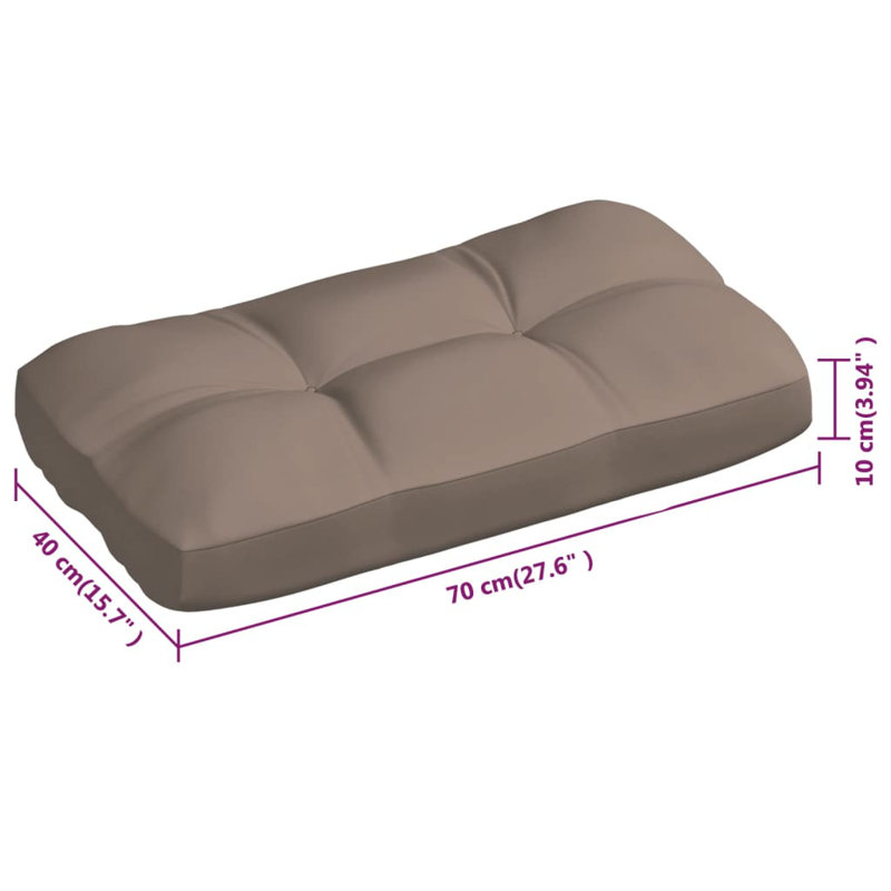 Coussin de siège / dossier d'extérieur Toan, Taupe