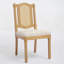 Chaise en bois massif à dossier en rotin-167722754