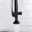 Robinet de lavabo à pré-rinçage à poignée simple - Coupleur noir mat commercial robuste pour vis de cuisine