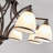 8-light Steel Dimmable / Traditional Chandelier with frosted glass lampshade