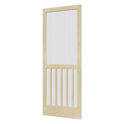 Solid Wood Exterior Screen Door