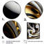 Or noir et blanc vitrail I - abstrait spirales sur toile, art mural-119283667-87394744-87394742