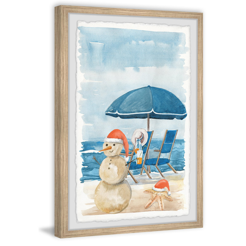 «Sandy Snowman», reproduction encadrée, H 45 po x l 30 po x P 1,5 po