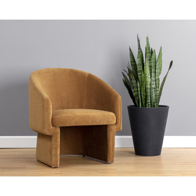 Fauteuil demi-tonneau capitonné