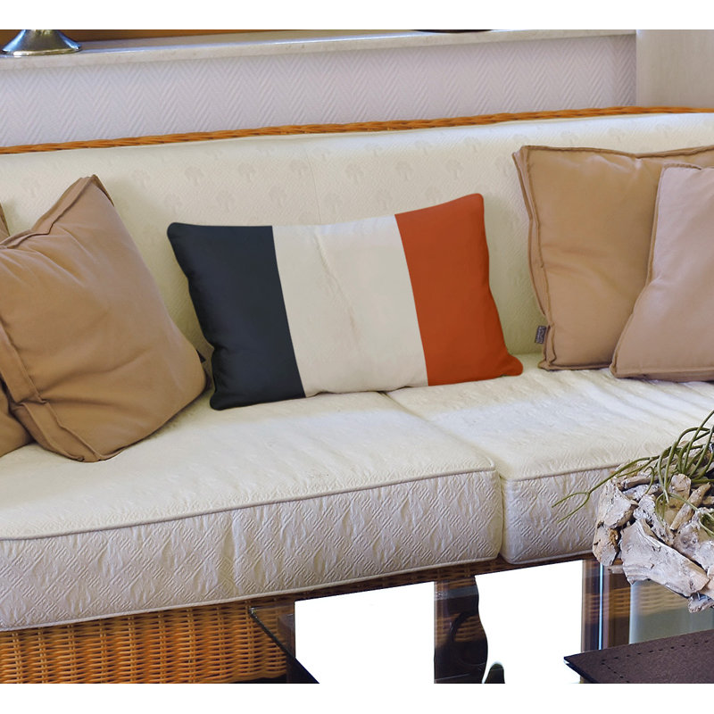 Housse de coussin lombaire Atlanta, Chicago, Tangaroa foncé / orange
