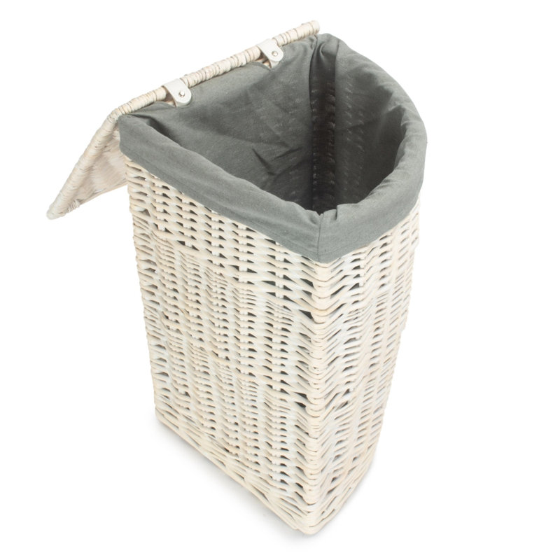 Alenia Wicker Laundry Basket, Cream