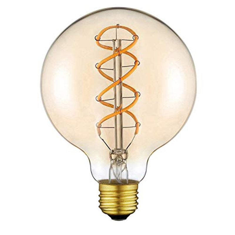 Sigman 4W LED Vintage Edison Globe Light Bulb Amber