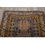 Early 20th Century Antique Blue Tribal Geometric Small Size Square Shape Caucasian Shirvan Rug