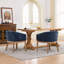 Chaises de salle à manger demi-tonneau rembourrées de style Mid-Century avec accoudoirs, chaises de cuisine et de salle à manger en chenille de ferme avec structure en bois franc naturel, chaises d'appoint l 19 po