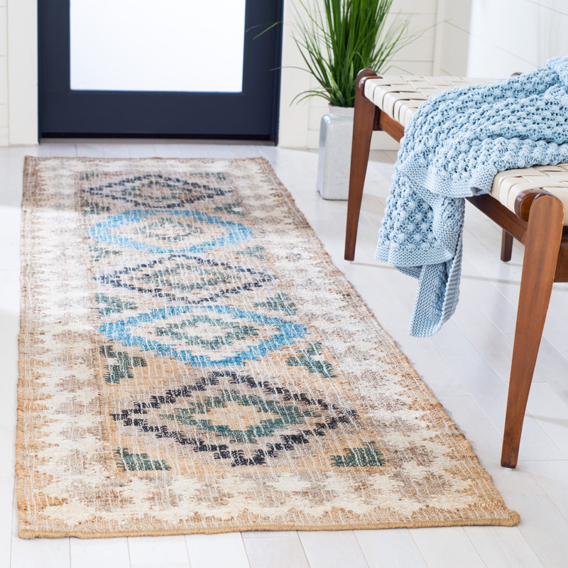 Goodwyn Flat Weave Jute Southwestern Rug, Runner 2'3" x 9'