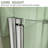 32" - 33 3/8" W x 72" H Bi-Fold Frameless Shower Door with 1/4" (6mm) Clear Tempered Glass-108979096