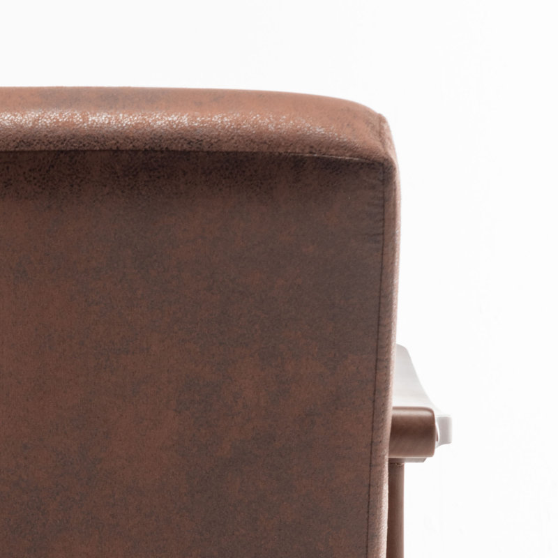 Fauteuil de réception Maret 30,71 po, Tissu brun Tech