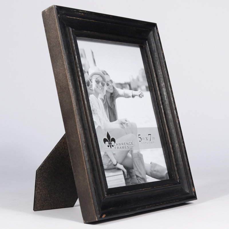 Montesano Wood Beveled Picture Frame, Weathered Black, 5" x 7"