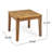 Wood Table - Withstands Elements, 20"W X 20"D 15.33"H, Outdoor Low Profile Outdoor, 20X20x15.33 Inches, Seamless Match