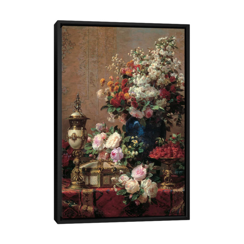 «Still Life» par Jean Baptiste Robie, impression sur toile, H 26 po x l 18 po x P 1,5 po, Toile avec cadre flottant noir