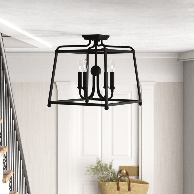 Sylvan 4 Light Black Forged Ceiling Mount