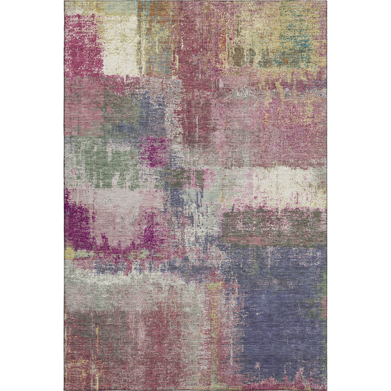 Premium Machine Washable Kumbhar AMF1354 Modern Rug, Rectangle 2'6" x 3'10"