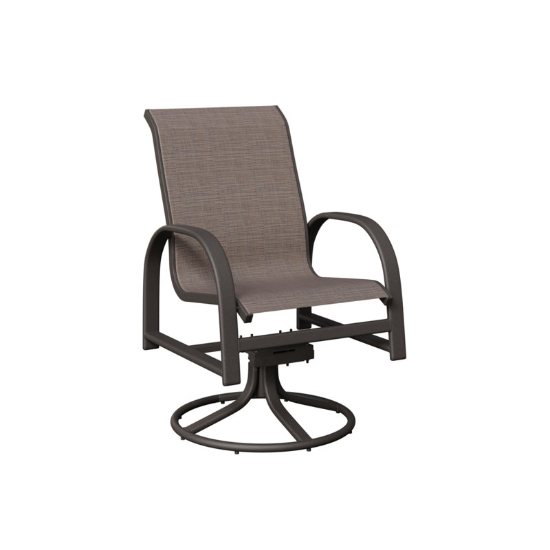 Chaise berçante berçante en aluminium graphite tacheté Berlin Gardens, Bleu cadet Shelby, Graphite moucheté